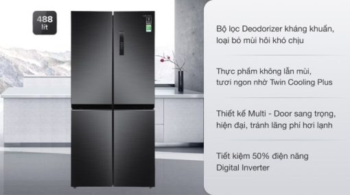 Tủ lạnh Samsung Inverter 488 lít RF48A4000B4/SV - 5