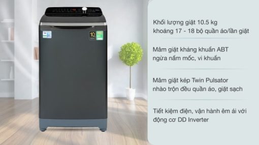 Máy giặt Aqua Inverter 10.5 KG AQW-DR105FT BK - 5