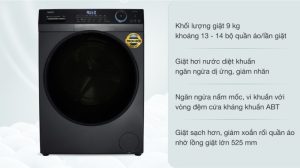 Máy giặt Aqua Inverter 9 kg AQD-D902G BK - 19