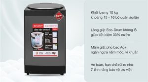 Máy giặt Sharp 10 kg ES-W100PV-H - 27