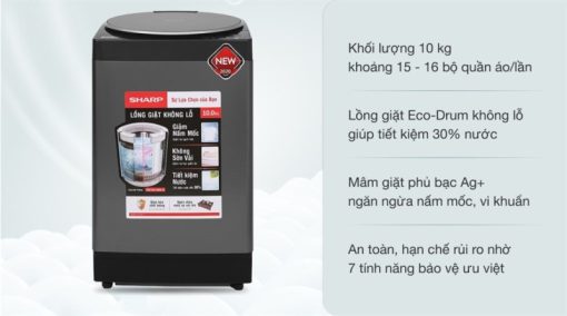 Máy giặt Sharp 10 kg ES-W100PV-H - 5