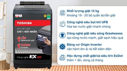 Máy Giặt Toshiba Inverter 12 Kg AW-DUM1300KV(MG) - 5