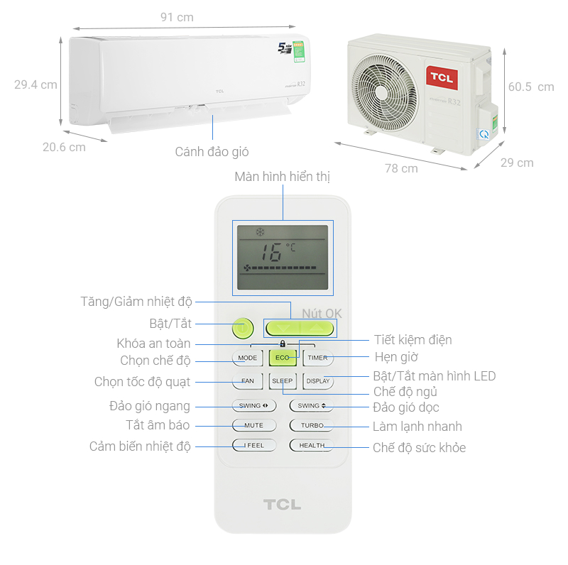 Máy lạnh TCL Inverter 2 HP TAC-18CSD/XAB1I