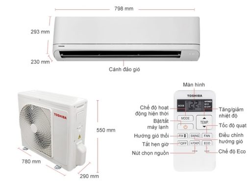 Máy lạnh Toshiba 1.5 Hp RAS-H13U2KSG-V - 3