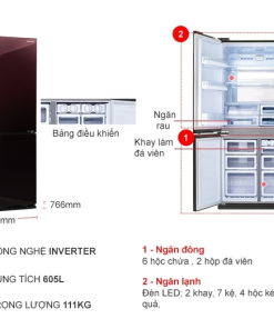 Tủ lạnh Sharp Inverter 678 lít SJ-FX688VG-RD - 22 Tủ lạnh Sharp Inverter 678 lít SJ-FX688VG-RD - 21