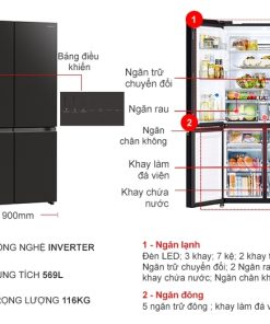 Tủ lạnh Hitachi Inverter 569 lít R-WB640VGV0-GMG - 24 Tủ lạnh Hitachi Inverter 569 lít R-WB640VGV0-GMG - 23