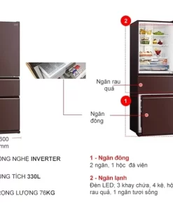 Tủ lạnh Mitsubishi Inverter 330 lít MR-CGX41EN-GBR-V - 26 Tủ lạnh Mitsubishi Inverter 330 lít MR-CGX41EN-GBR-V - 25
