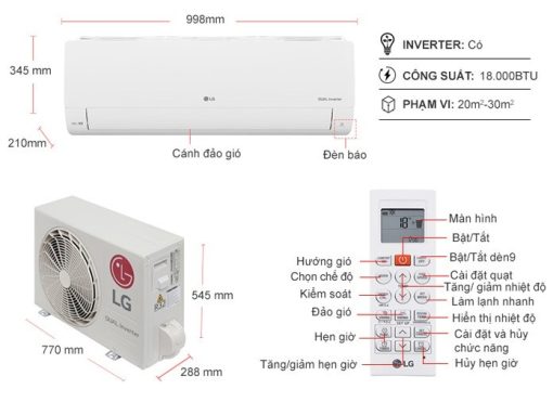 Máy lạnh LG Inverter 2 HP V18ENF1 - 3