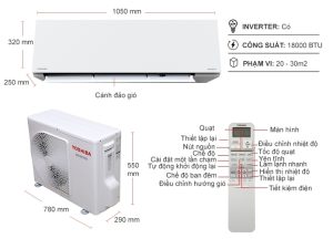 Máy lạnh Toshiba Inverter 2 HP RAS-H18C2KCVG-V - 23
