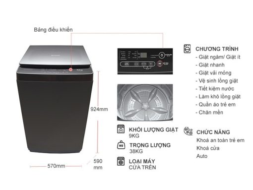 Máy giặt Sharp 9 kg ES-Y90HV-S - 3