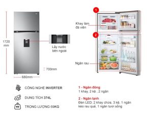 Tủ lạnh LG Inverter 374 lít GN-D372PS - 17