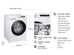 Máy giặt Samsung 13 kg Inverter WW13T504DAW - 25