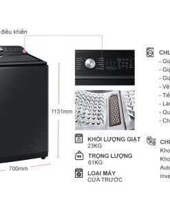 Máy Giặt Samsung Inverter 23 kg WA23A8377GV/SV - 23