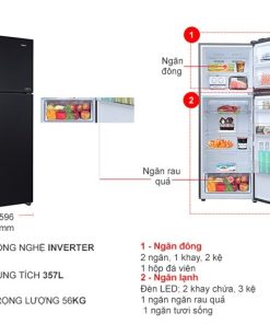 Tủ lạnh Aqua Inverter 357 lít AQR-T376FA(FB) - 19