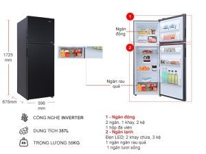 Tủ lạnh Aqua Inverter 357 lít AQR-T376FA(FB) - 19