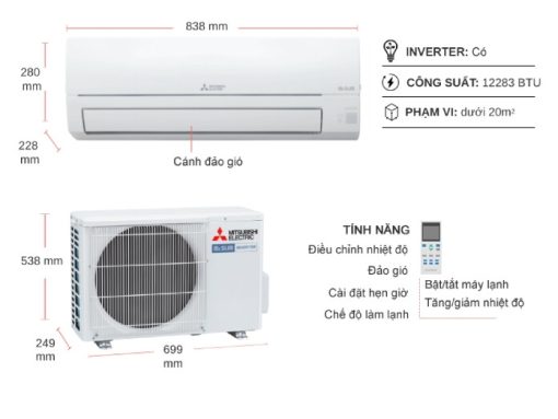 Máy lạnh Mitsubishi Electric Inverter 1.5 HP MSY/MUY-JW35VF - 3