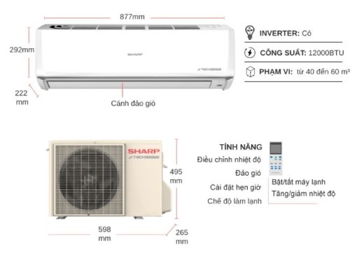 Máy lạnh Sharp Inverter 1.5 HP AH-X13ZEW - 3