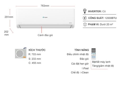 Máy lạnh Casper Inverter 1.5 HP GC-12IS35 - 3