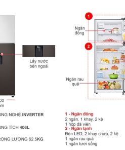 Tủ lạnh Samsung Inverter 406 lít RT42CB6784C3SV - 29