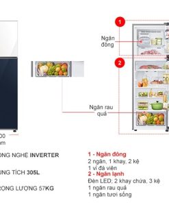 Tủ Lạnh Samsung Inverter 305 Lít RT31CB56248ASV - 24 Tủ Lạnh Samsung Inverter 305 Lít RT31CB56248ASV - 23