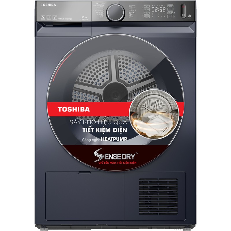 Máy Sấy Bơm Nhiệt Toshiba Inverter 10 Kg TD-BK110GHV(MK)