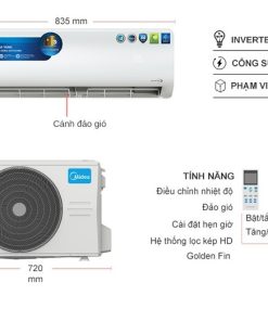 Máy lạnh Midea Inverter 1.5 HP MSAGII-13CRDN8 - 20 Máy lạnh Midea Inverter 1.5 HP MSAGII-13CRDN8 - 19