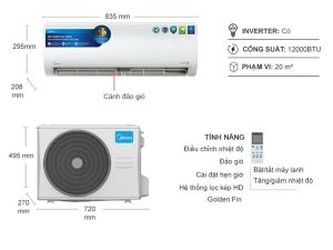 Máy lạnh Midea Inverter 1.5 HP MSAGII-13CRDN8 - 19