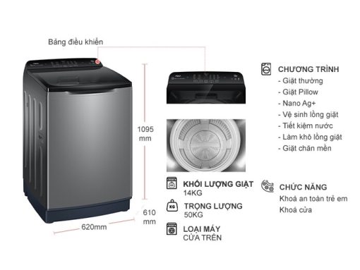 Máy Giặt Aqua 14 Kg AQW-FR140UHT.SS - 3