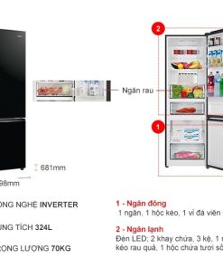 Tủ lạnh Aqua Inverter 324 lít AQR-B390MA(FB) - 21