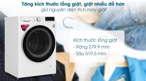 Máy giặt LG Inverter 9 Kg FV1409S4W - 11