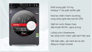 Máy giặt Toshiba Inverter 10.5 Kg TW-BK115G4V (MG) - 25