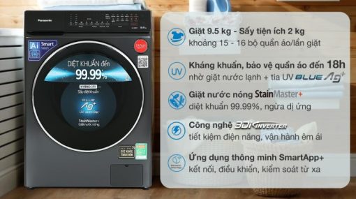 Máy giặt sấy Panasonic Inverter 9.5 kg/2 kg NA-V95FR1BVT - 5