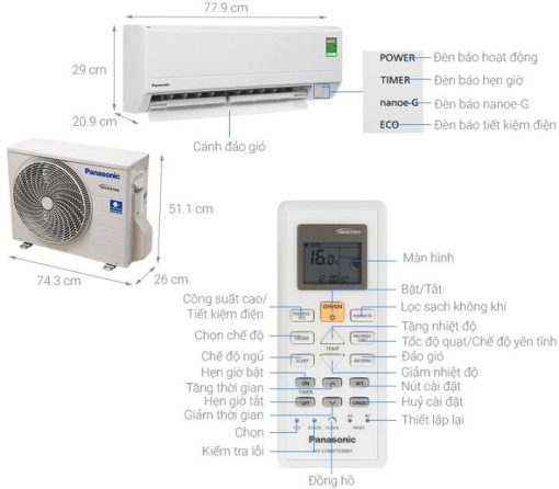 Máy lạnh Panasonic Inverter 1HP CU/CS-XPU9XKH-8 - 3