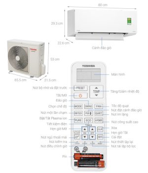 Máy lạnh Toshiba Inverter 1 HP RAS-H10E2KCVG-V - 27