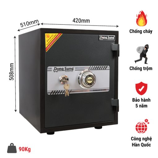 KÉT SẮT DONGSUNG DS 50C KHÔNG HỘC - 3