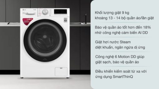 Máy giặt LG Inverter 9 Kg FV1409S4W - 5