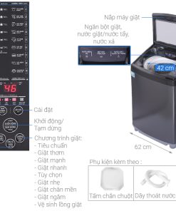 Máy giặt Aqua 12 kg AQW-FW120GT BK - 22 Máy giặt Aqua 12 kg AQW-FW120GT BK - 21
