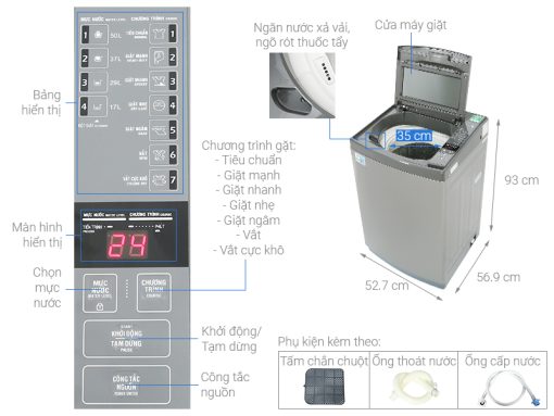 Máy Giặt Aqua 8 Kg AQW-KS80GT.S - 3