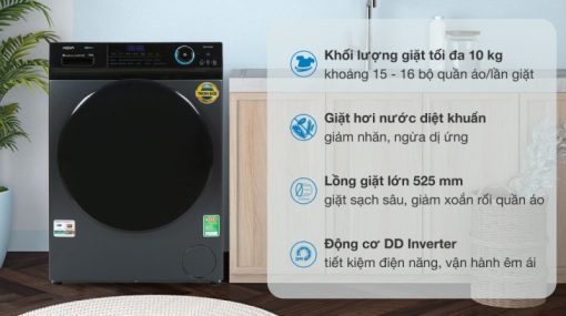 Máy giặt Aqua Inverter 10 kg AQD-D1002G BK - 5