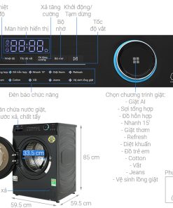 Máy giặt Aqua Inverter 11 kg AQD-D1102G BK - 23