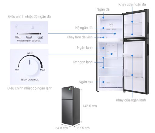 Tủ lạnh Aqua Inverter 212 lít AQR-T239FA(HB) - 3