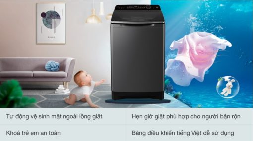 Máy Giặt Aqua Inverter 15 Kg AQW-DR150UGT.PS - 9