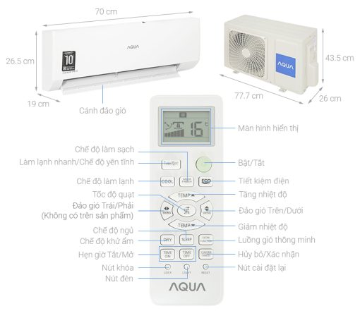 Máy lạnh Aqua Inverter 1 HP AQA-RV9QA - 3