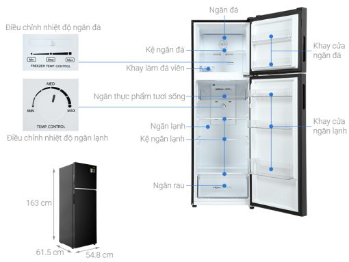 Tủ lạnh Aqua Inverter 283 lít AQR-T299FA(FB) - 3
