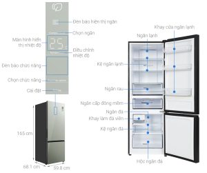Tủ lạnh Aqua Inverter 292 lít AQR-B350MA(GM) - 19