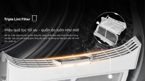 Máy sấy bơm nhiệt AQUA 9 Kg AQH-H900G PS - 7