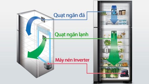 Tủ lạnh Hitachi Inverter 540 lít R-FW690PGV7X-GBK - 9