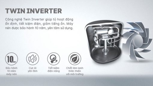 Tủ lạnh Aqua Inverter 324 lít AQR-B388MA(FB) - 9
