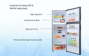 Tủ lạnh Aqua Inverter 333 lít AQR-T352FA(FB) - 19