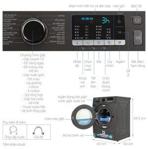 Máy giặt Samsung Inverter 9.5 kg WW95TA046AX/SV - 25